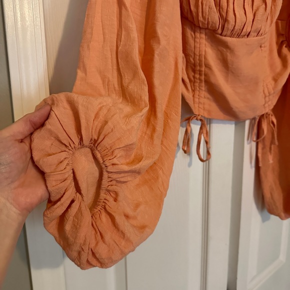 HELLO MOLLY Planting Seeds Peach Crop Top - Picture 7 of 11